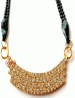 A Gujarati style Mangalsutra with studded Diamonds