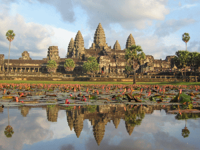 Angkor Wat, The Largest Sri Maha Vishnu Temple, Hindu Temple Image.